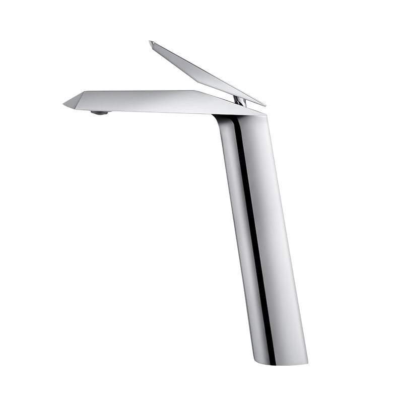 Llave Grifo Mezcladora Monomando De Lujo Para Baño Plateado Cromado Diamante