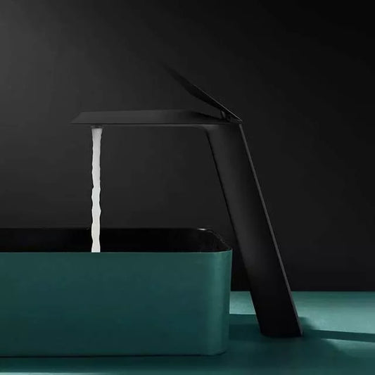 Llave Grifo Mezcladora Monomando Minimalista De Lujo Ovalin Para Baño Color Plateado Cromado Laton Diamante